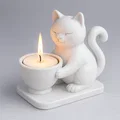 File STL Đế Nến Mèo Con Dễ Thương | Giá Đỡ Nến Tea Light - Thumbnail 1