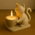 File STL Đế Nến Mèo Con Dễ Thương | Giá Đỡ Nến Tea Light - Thumbnail 2