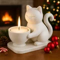 File STL Đế Nến Mèo Con Dễ Thương | Giá Đỡ Nến Tea Light - Thumbnail 3