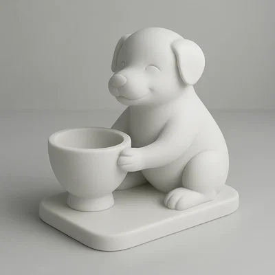 Mẫu STL 3D Chú Cún Con Giữ Nến Trà (Puppy Tea Light Holder)