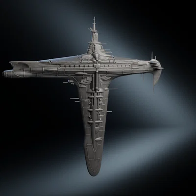 Mô hình in 3D tàu Starship Titanic - Tàu vũ trụ sang trọng