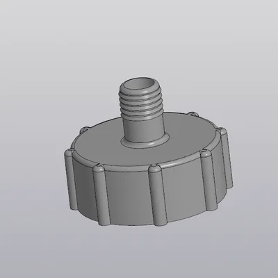 Nắp thùng IBC tích hợp đầu nối ống 18mm - Phụ kiện 3D hữu ích