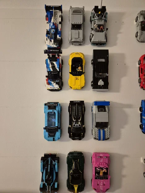 Giá treo tường cho Lego Speed Champions 6-wide và 8-wide - Có lỗ bắt vít - Image 5
