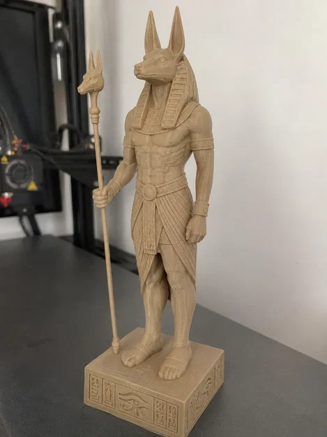 Mô hình tượng thần Anubis Ai Cập cổ đại in 3D cực sắc nét - Image 1
