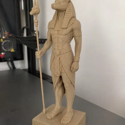 Mô hình tượng thần Anubis Ai Cập cổ đại in 3D cực sắc nét