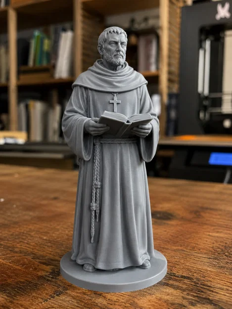 Mô hình 3D tu sĩ thời Trung Cổ (Monk Middle Ages) tinh xảo - Image 1