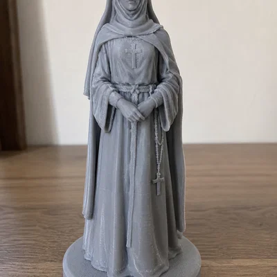 Mô hình tượng nữ tu sĩ (Nonne) tinh xảo cho in 3D