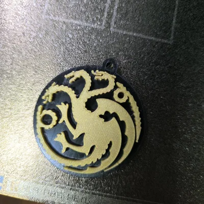 Móc khóa hình rồng Game of Thrones in 3D cực chất
