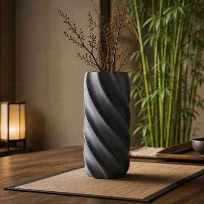 Spiral Vase #008 – Bình hoa trang trí hiện đại in 3D