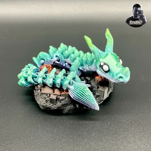 Mô hình Rồng Đồ Chơi Linh Hoạt In 3D (Flexible Dragon Toy) - Image 1