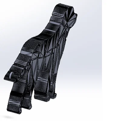 Mô hình chú chó Labrador linh hoạt (Flexi Labrador) làm móc khóa 3D