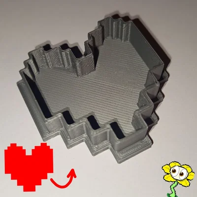 Khuôn cắt bánh quy hình trái tim SOUL - Undertale & Deltarune 3D