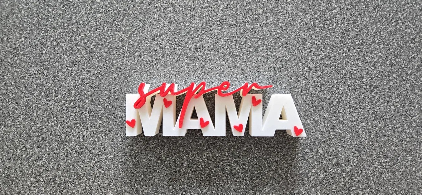 Mô hình trang trí bàn làm việc Super Mama in 3D dễ dàng - Image 1