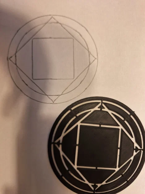 Khuôn vẽ vòng tròn chuyển hóa 3D - Fullmetal Alchemist Stencil - Image 1
