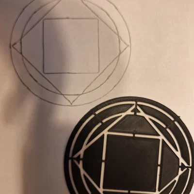 Khuôn vẽ vòng tròn chuyển hóa 3D - Fullmetal Alchemist Stencil