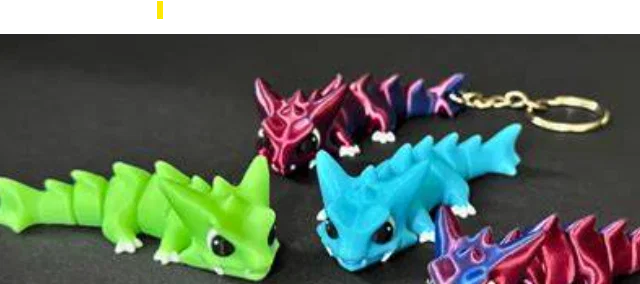 Mô hình rồng uốn dẻo (Flexi Dragon) làm móc khóa in 3D cực xinh - Image 2