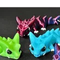 Mô hình rồng uốn dẻo (Flexi Dragon) làm móc khóa in 3D cực xinh - Thumbnail 2
