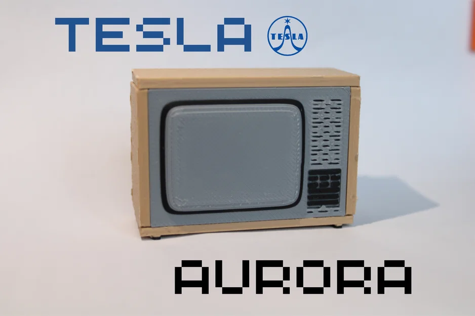 Mô hình lắp ráp 3D tivi cổ điển Tesla Aurora Kitcard siêu đẹp - Image 1