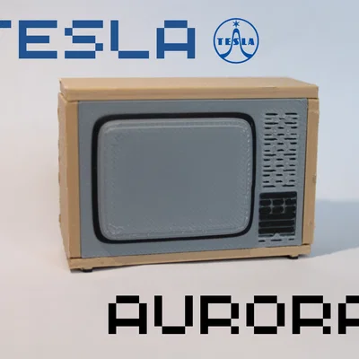 Mô hình lắp ráp 3D tivi cổ điển Tesla Aurora Kitcard siêu đẹp