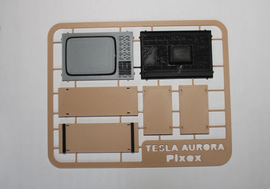 Mô hình lắp ráp 3D tivi cổ điển Tesla Aurora Kitcard siêu đẹp - Image 3