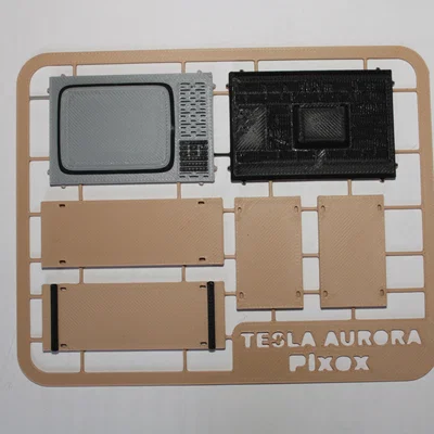 Mô hình lắp ráp 3D tivi cổ điển Tesla Aurora Kitcard siêu đẹp