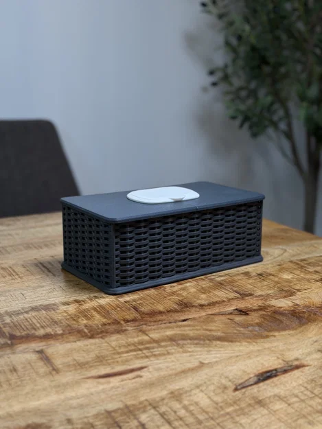 Hộp Đựng Khăn Giấy & Khăn Ướt Module - Thiết Kế Rattan - Image 2