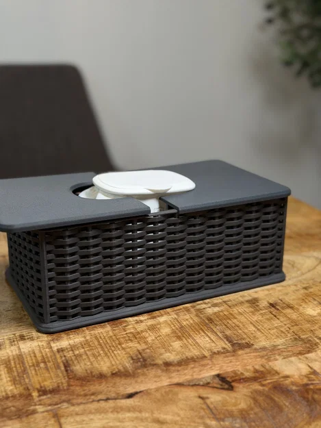 Hộp Đựng Khăn Giấy & Khăn Ướt Module - Thiết Kế Rattan - Image 3