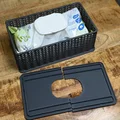 Hộp Đựng Khăn Giấy & Khăn Ướt Module - Thiết Kế Rattan - Thumbnail 6