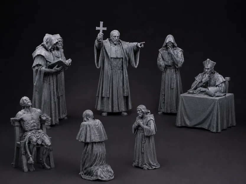 Bộ mô hình in 3D Tòa án Dị giáo (Inquisition) cực kỳ chi tiết - Image 1