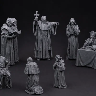Bộ mô hình in 3D Tòa án Dị giáo (Inquisition) cực kỳ chi tiết