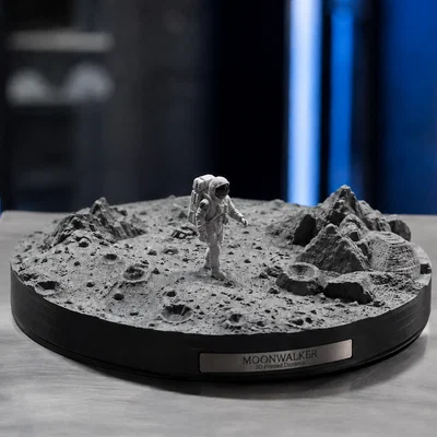 Mô hình 3D Moonwalker: Tượng phi hành gia trên mặt trăng độc đáo
