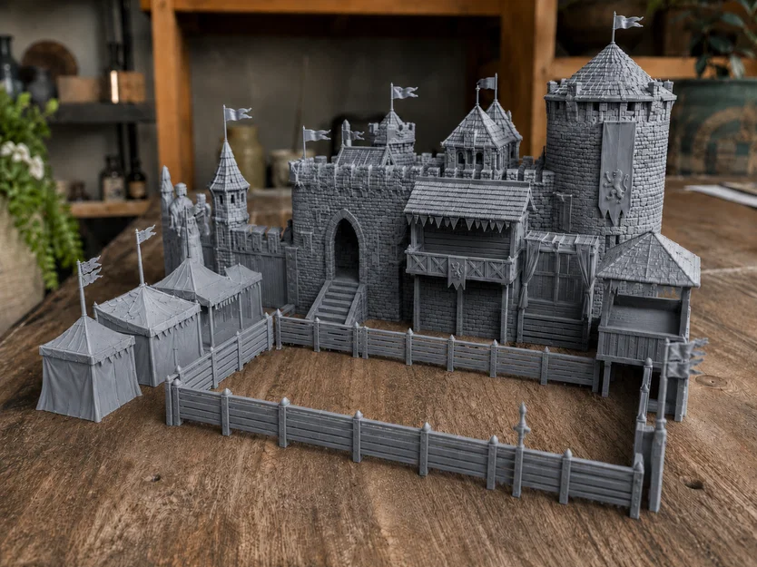 Mô hình đấu trường hiệp sĩ trung cổ 3D ấn tượng - Image 1