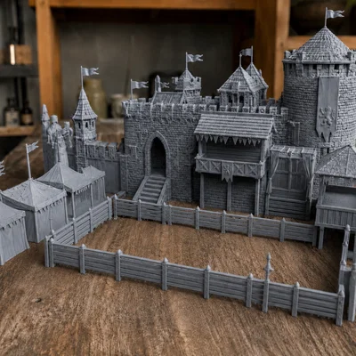 Mô hình đấu trường hiệp sĩ trung cổ 3D ấn tượng