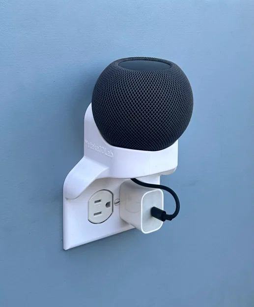 Giá treo tường HomePod Mini cho ổ cắm Duplex ngang – Thiết kế giấu dây gọn gàng - Image 1