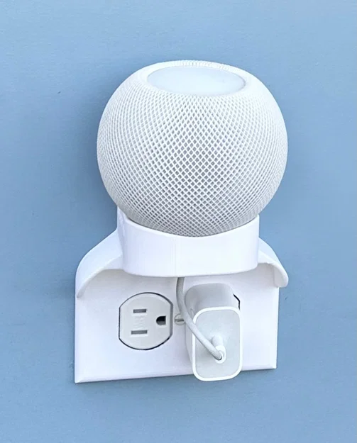 Giá treo tường HomePod Mini cho ổ cắm Duplex ngang – Thiết kế giấu dây gọn gàng - Image 3