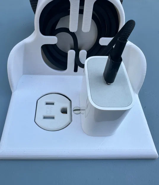 Giá treo tường HomePod Mini cho ổ cắm Duplex ngang – Thiết kế giấu dây gọn gàng - Image 4