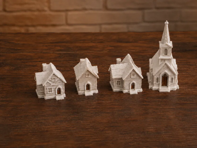 Mô hình nhà cửa kiến trúc mini (Simple Houses) để bàn - Image 1