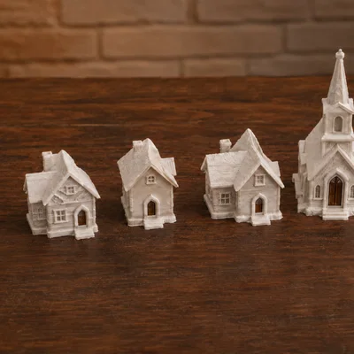 Mô hình nhà cửa kiến trúc mini (Simple Houses) để bàn