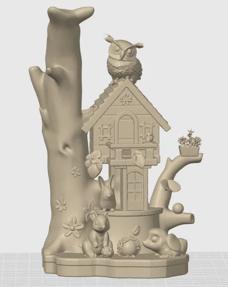 Mô hình 3D Owl Tree House (Ngôi nhà cây cho cú) cực kỳ chi tiết - Image 1
