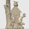 Mô hình 3D Owl Tree House (Ngôi nhà cây cho cú) cực kỳ chi tiết - Thumbnail 1