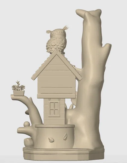Mô hình 3D Owl Tree House (Ngôi nhà cây cho cú) cực kỳ chi tiết - Image 3