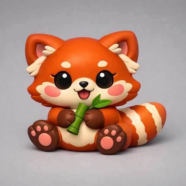 Gấu trúc đỏ (Red Panda) phiên bản Kawaii/Chibi - Image 1