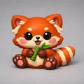 Gấu trúc đỏ (Red Panda) phiên bản Kawaii/Chibi - Thumbnail 1