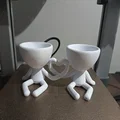 Chậu cây trang trí hình cặp đôi đang yêu - Mô hình 3D ấn tượng - Thumbnail 1
