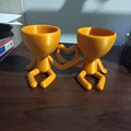 Chậu cây trang trí hình cặp đôi đang yêu - Mô hình 3D ấn tượng - Thumbnail 3