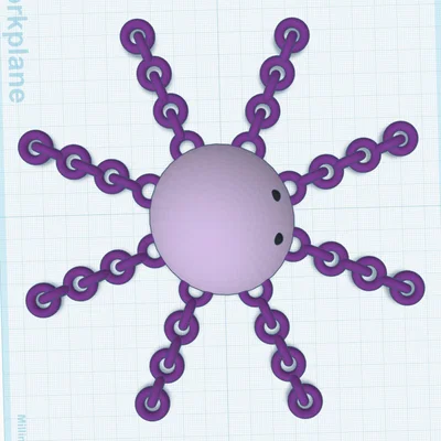 Mô hình 3D Octo the Spiderpus bạch tuộc lai nhện đáng yêu