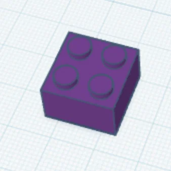 Mô hình gạch lắp ráp 2x2 (tương thích Lego) in 3D