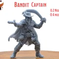 Bandit Captain - Mô hình thu nhỏ sẵn sàng in cho D&D và TTRPG - Thumbnail 1