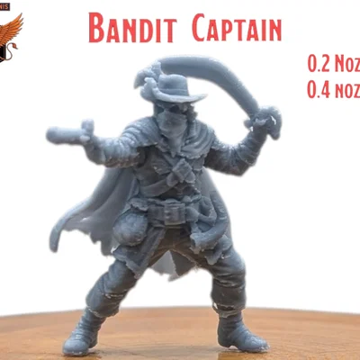 Bandit Captain - Mô hình thu nhỏ sẵn sàng in cho D&D và TTRPG