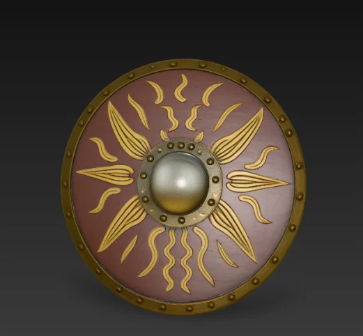 Mô hình khiên La Mã cổ đại (Roman Shield) cho in 3D - Image 2